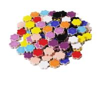 ladrillos de cristal mosaico de vidrio, DIY Star, Heart, Round, Oval, Flower Porcelain Mosaic Tiles Multicolor 200g(Color-02)