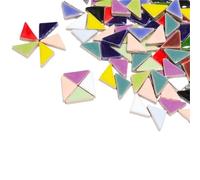 ladrillos de cristal mosaico de vidrio, DIY Star, Heart, Round, Oval, Flower Porcelain Mosaic Tiles Multicolor 200g(Color-06)