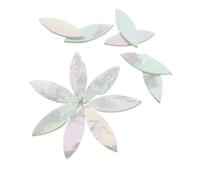 ladrillos de cristal mosaico de vidrio, Leaf Shaped Mosaic Tiles Stained Glass DIY Art Supplies Multicolor Multiple Sizes 35 Pcs(Deep Blue)