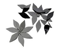 ladrillos de cristal mosaico de vidrio, Leaf Shaped Mosaic Tiles Stained Glass DIY Art Supplies Multicolor Multiple Sizes 35 Pcs(Duck Green)