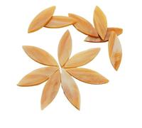 ladrillos de cristal mosaico de vidrio, Leaf Shaped Mosaic Tiles Stained Glass DIY Art Supplies Multicolor Multiple Sizes 35 Pcs(Orange)