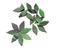 ladrillos de cristal mosaico de vidrio, Leaf Shaped Mosaic Tiles Stained Glass DIY Art Supplies Multicolor Multiple Sizes 35 Pcs(Watermelon Red)