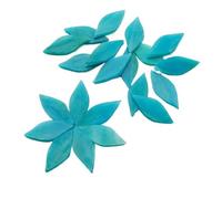 ladrillos de cristal mosaico de vidrio, Leaf Shaped Mosaic Tiles Stained Glass DIY Art Supplies Multicolor Multiple Sizes 35 Pcs(Beige)