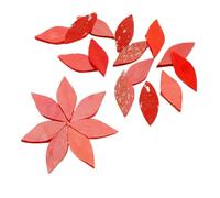 ladrillos de cristal mosaico de vidrio, Leaf Shaped Mosaic Tiles Stained Glass DIY Art Supplies Multicolor Multiple Sizes 35 Pcs(Style7)