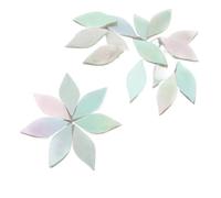 ladrillos de cristal mosaico de vidrio, Leaf Shaped Mosaic Tiles Stained Glass DIY Art Supplies Multicolor Multiple Sizes 35 Pcs(Burgundy)