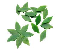 ladrillos de cristal mosaico de vidrio, Leaf Shaped Mosaic Tiles Stained Glass DIY Art Supplies Multicolor Multiple Sizes 35 Pcs(Light Grey)