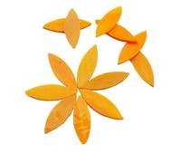 ladrillos de cristal mosaico de vidrio, Leaf Shaped Mosaic Tiles Stained Glass DIY Art Supplies Multicolor Multiple Sizes 35 Pcs(Clear)