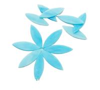 ladrillos de cristal mosaico de vidrio, Leaf Shaped Mosaic Tiles Stained Glass DIY Art Supplies Multicolor Multiple Sizes 35 Pcs(Lake Blue)