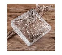 ladrillos de vidrio de proceso, Bloque de vidrio de cristal for baño, aislamiento térmico, insonorización, partición decorativa, 3,9 x 3,9 x 1,9 pulgadas(5pcs)