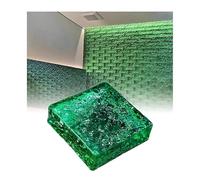 ladrillos de vidrio de proceso, Bloques de vidrio de cristal for aislamiento térmico y acústico de paredes, multicolor, 15 x 15 x 4,8 cm(Green)