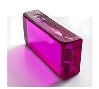 ladrillos de vidrio de proceso, Bloques de vidrio Ladrillos de vidrio Multicolor 200x100x50mm for divisor de ambientes, decoración arquitectónica(Purple)