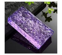 ladrillos de vidrio de proceso, Ladrillos de vidrio con diseño de cristal multicolor en varios tamaños for la renovación de oficinas y hogares.(Purple,150x150x50mm)