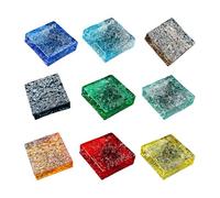 ladrillos de vidrio de proceso, Paquete de 9 de 5,9 x 5,9 x 1,9 pulgadas for decoración de particiones espaciales