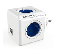 LADRÓN ALLOCACOC POWERCUBE ORIGINAL 4 TOMAS + 2 USB (5V) COLOR AZUL
