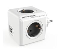 LADRÓN ALLOCACOC POWERCUBE ORIGINAL 4 TOMAS + 2 USB (5V) COLOR GRIS
