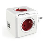 LADRÓN ALLOCACOC POWERCUBE ORIGINAL 4 TOMAS + 2 USB (5V) COLOR ROJO