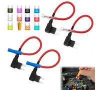 Ladrón de corriente, 16 unidades, portafusibles para coche, 12 V, adaptador | Circuit, Piggyback, fusible, adaptador, para coche, coche, camión, motocicleta, caravana, protección de circuito