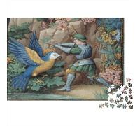 Ladrón del Siglo XIV Lucha contra un Loro Gigante Rompecabezas para Adultos || De Diversión Familiar 38x26cm/1000pcs