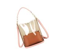Lady Bag Messenger Bag Everyday Use Drawstring Design Polyester Material 26x22x10cm Pink 1Pcs