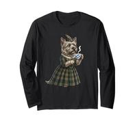 Lady Cairn Terrier Perros Dama Taza Café Escocia Bandera Manga Larga