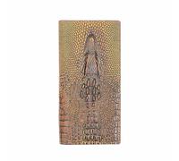 Lady Classic Pattern Embossed Clutch Wallet Long Purse Golden Pequeñas Monederos Hombre Alto (Oro, Talla Única)