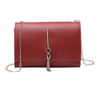 Lady Fashion Shoulder Mobile Phone Bag Purse Messenger Tassel Letter Camera(Red)