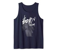 Lady Gaga Born This Way Música de Bravado Camiseta sin Mangas, Hombre, Azul Marino, S