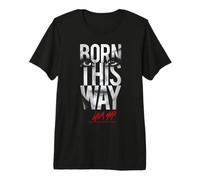 Lady Gaga Born This Way Text Music by Rock Off Camiseta Premium