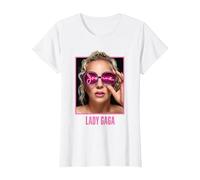 Lady Gaga Joanne Gafas Camiseta, Mujer, Blanco, XS