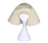 Lady Gaga Peluca Negro Rubio Blanco Pelo sintético Cosplay Peluca Fiesta de Halloween Disfraz Pelucas + Peluca Gorra Rubia