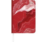 Lady Journal Marble 2026 - Taschenkalender A6 (10,7x15,2 cm) - Weekly - 192 Seiten - Notiz-Buch - Termin-Planer - Alpha Edition