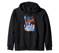 Lady Liberty New York Skyline Colorful NY Turismo Sudadera con Capucha