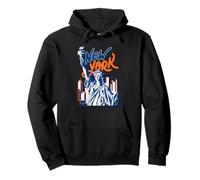 Lady Liberty New York Skyline Colorful NY Turismo Sudadera con Capucha