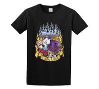 Lady Luck Print Unisex T-Shirts Men tee Cotton Tops Black Shirt S