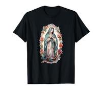 Lady of Guadalupe Graphic For Christian Colorful Catholic Camiseta