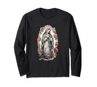 Lady of Guadalupe Graphic For Christian Colorful Catholic Manga Larga