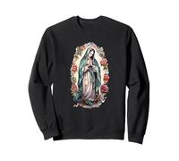 Lady of Guadalupe Graphic For Christian Colorful Catholic Sudadera