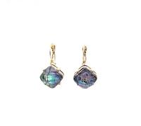 Lady Oyster Shell Earrings, Geometric Hollow-drop Style Earrings, Unique Jewelry and Charming Accessories for Parties