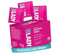 Lady Parts - Toallitas femeninas, toallitas húmedas desechables para mujeres, pH optimizado para privados, cuerpo, glúteos y cara, buenas para viajes y zonas íntimas, mantente fresca y limpia, 20