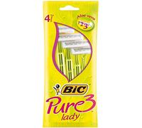 Bic Pure 3 Lady - Cuchillas de depilar de triple hoja, paquete de 4 cuchillas