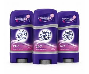 Lady Speed Stick Breath of Freshness 24/7 Antiperspirant Gel Stick for Women 65 g, 48 Hour Protection, Floral Scent, Pack of 3