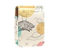 Lady Vibe - Estuche portátil para lápiz labial, mini caja de almacenamiento de lápiz labial, estuche organizador de lápiz labial con espejo para mujer, Varios colores, 9.5x2x7 cm/3.7x0.8x2.7 in