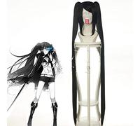 Lady Vocaloid Zatsune Miku 2 X Clip Cola de Caballo Cosplay Pelucas Negro BRS ROCK SHOOTER Anime Disfraz Peluca Perucas KUZZ042B