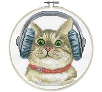 Ladybird - Kit de bordado de punto largo con marco de bordado de 15,2 cm de diámetro, kit completo para punto de cruz redondo, manualidades, para adultos y niños a partir de 8 años