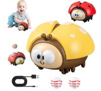Ladybug Air Toy,Ladybug Airball Toy with 2 Balls,Ladybugs Floating Ball Game,Interactive Safe Kit,Training Educational Toys,Usb Rechargeable,Sensory Toys for Children Under 5 Years Old (Yellow)