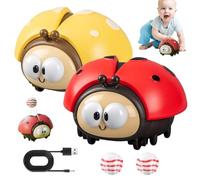 Ladybug Air Toy,Ladybug Airball Toy with 2 Balls,Ladybugs Floating Ball Game,Interactive Safe Kit,Training Educational Toys,Usb Rechargeable,Sensory Toys for Children Under 5 Years Old (2PCS Mix)