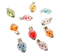 Ladybug Clips - 10 Piece Luminous Cute Clamp Set for Styling, Durable Decorative Design with Fun Vibrant Colors, Hair Accessories for Teens Kids Girls Date Party School Backpack Clothing Decoration