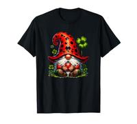 Ladybug GNOME Shamrock Graphic For Women Cute Cloverleaf Camiseta