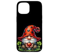 Ladybug GNOME Women with Shamrock Decor For Nature Lover Carcasa para iPhone 15