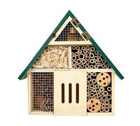 Ladybug House Wooden Weatherproof Garden Small Creature Hotel Bee House Outdoor Habitat Decor for Fence Tree Orchard Balcony Courtyard Farm Park Yard